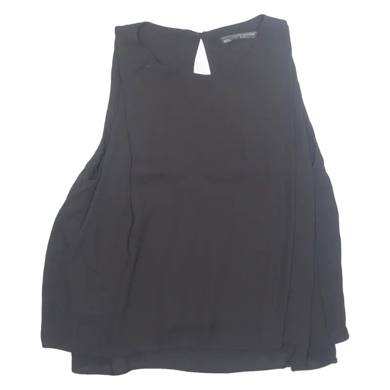 Zara Womens Vest Black Sleeveless S 1