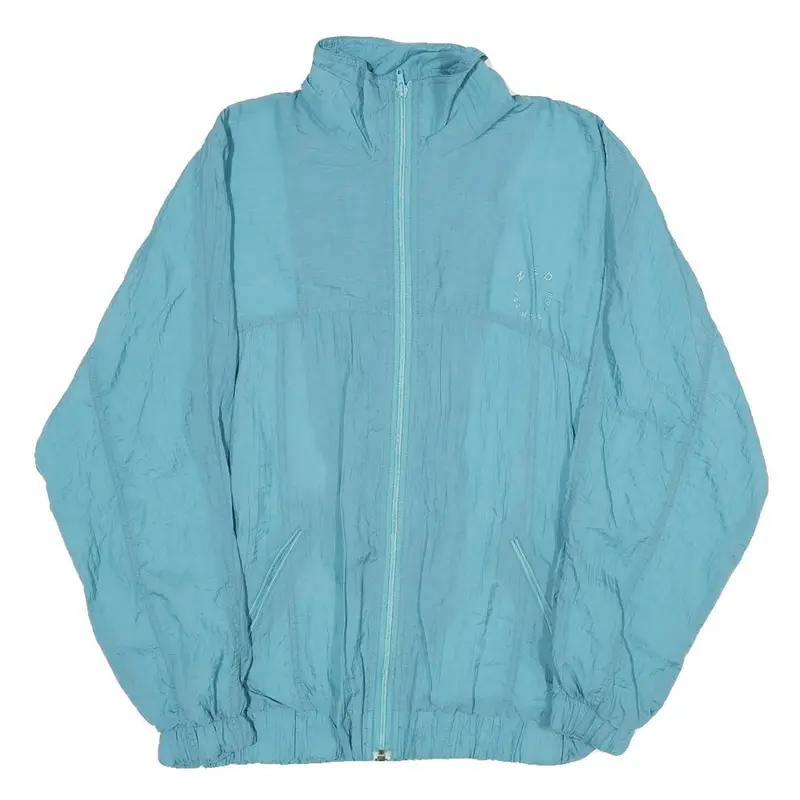 Zed Womens Blue Lightweight Nylon Zip Jacket S Casual Windbreaker Water 1