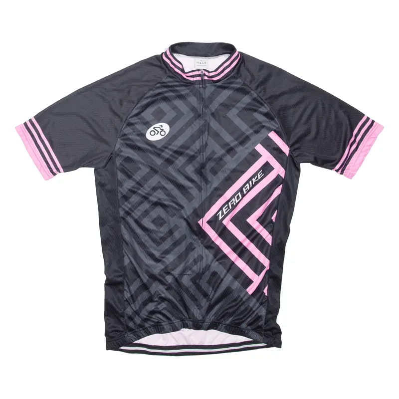 Zero Bike Full Zip Cycling Shirt Womens Jersey Pink Xl 1