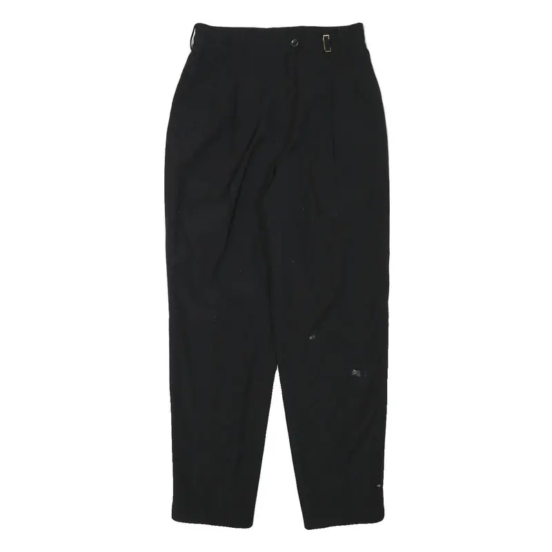 Zerres Womens Wool Blend Black Relaxed Tapered Trousers W26 L28 Classic Style 1