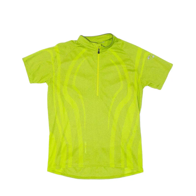 Ziener Cycling Mens Jersey Green 1/4 Zip L 1