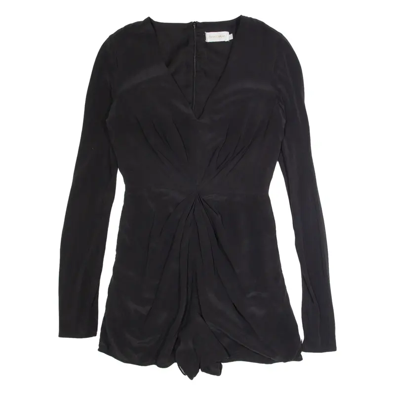 Zimmermann Womens Playsuit Black Wide-Leg Silk S 1