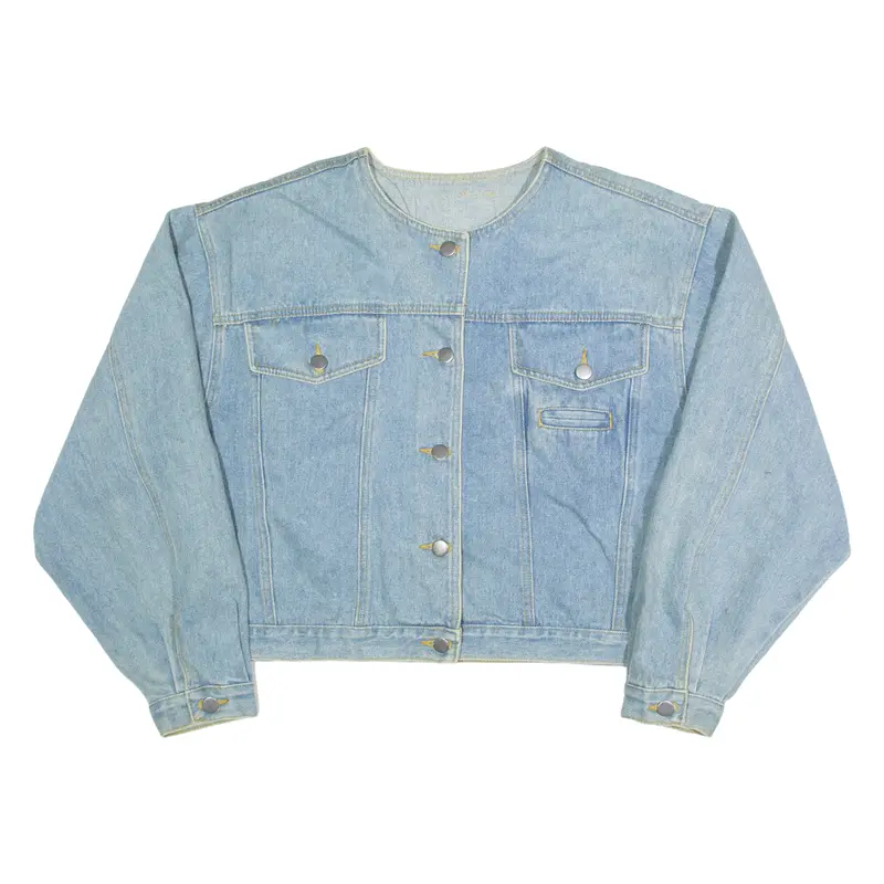 Zoda Cropped Womens Denim Jacket Blue 90S L 1