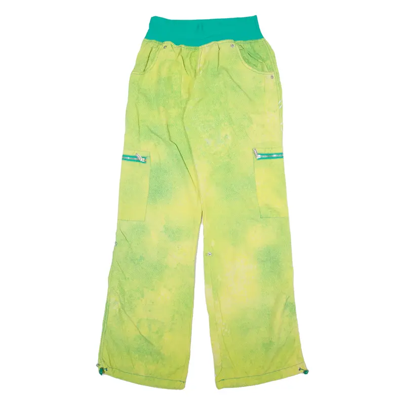 Zumba Outdoor Womens Trousers Green Relaxed Bootcut Nylon W23 L33 1