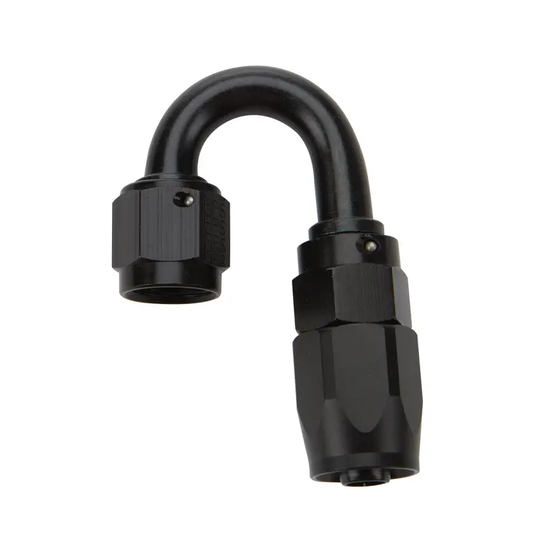 Allstar Performance Reusable -12 An Hose Fitting – 180° Black Elbow 1