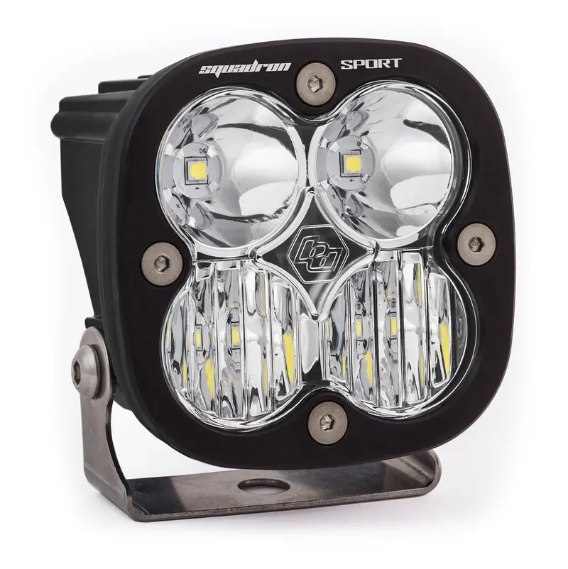 Baja Designs Squadron Sport Led Light Pod – Wide Cornering Beam, Clear Lens, Black Housing 1