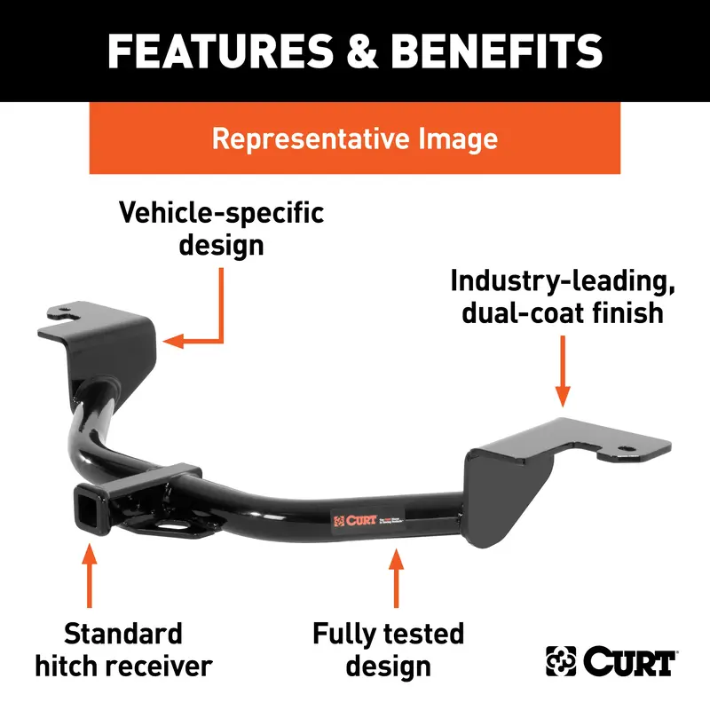 Curt Class 1 Trailer Hitch – 1-1/4” Receiver For Select Toyota Prius Models 1