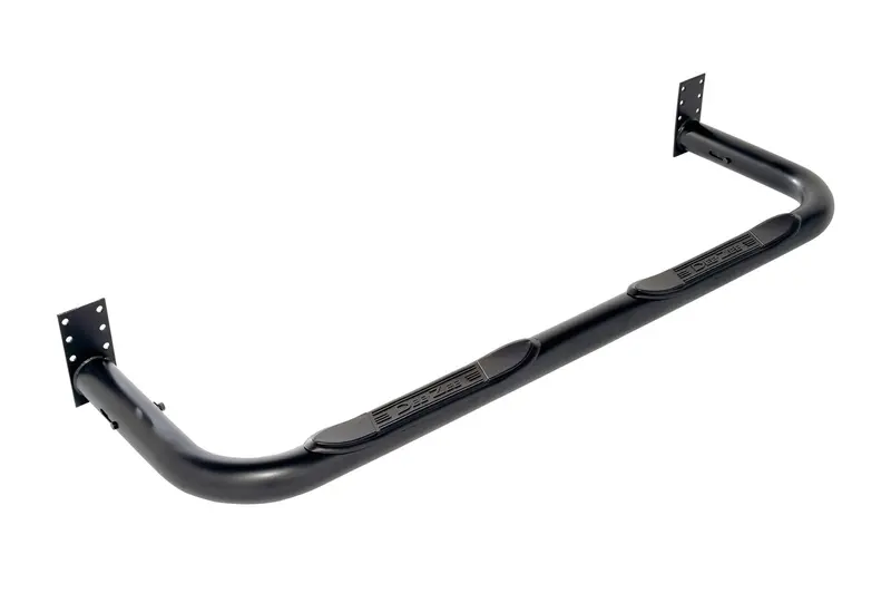 Dee Zee Ultrablack Steel Side Steps – Universal 3-Inch Round Cab-Length Running Boards 1
