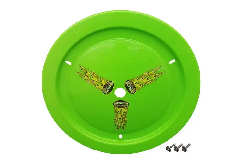 Dominator Race Products 1012-B-Xg Bolt-On Green Wheel Cover 1