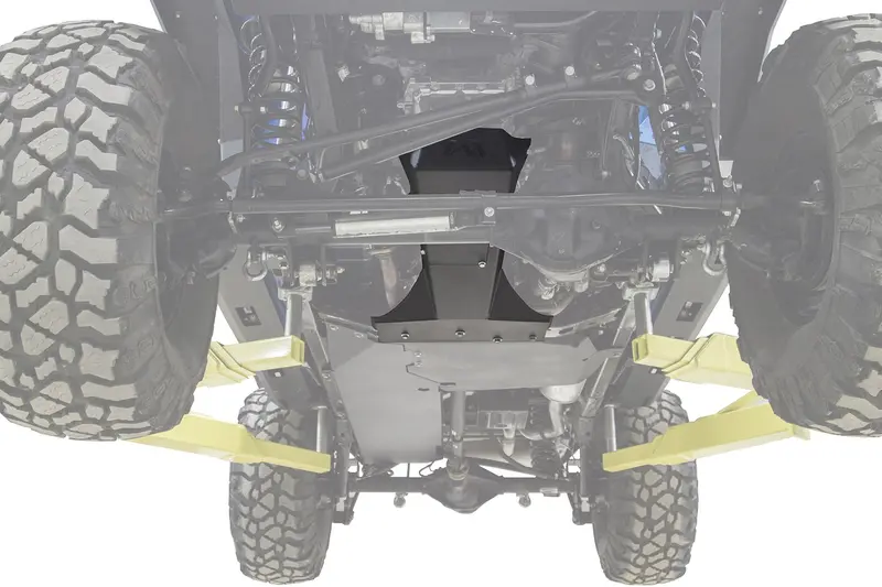 Fab Fours Jk3032-1 Two-Stage Powder-Coated Transmission & Oil Pan Skid Plate For Jeep Jk 1