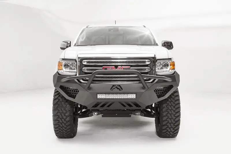 Fab Fours Vengeance Front Bumper – Two-Stage Black Powder-Coated Steel With Pre-Runner Guard For Trucks 1