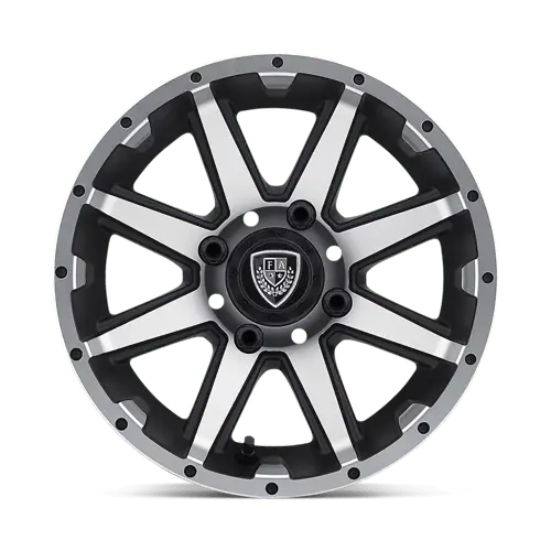 Fairway Alloys Fa-135-M 12X6 Inch Rim – 4X4.0 Bolt Circle, Machined Black Finish, -23Mm Offset 1