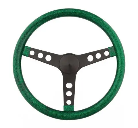 Grant 8472 Steering Wheel — 15-Inch Diameter With Metallic Flake Green Rim And Black Spokes 1