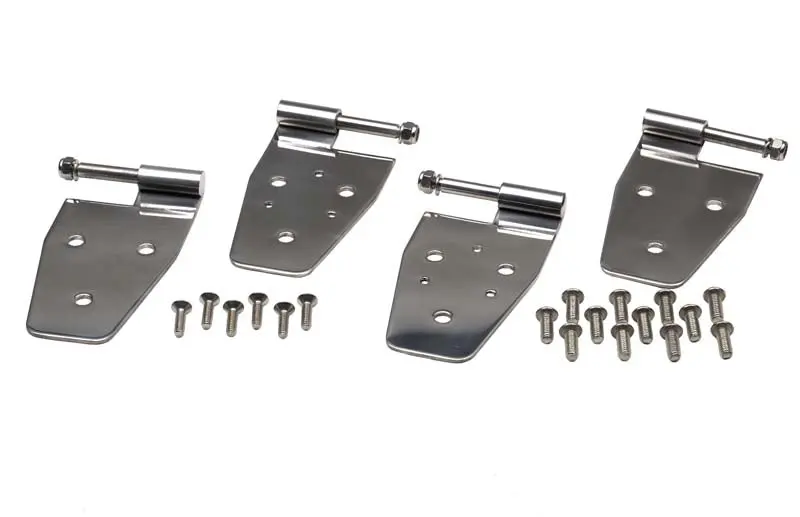 Kentrol Polished Silver Door Hinge Kit – Jeep Yj & Tj Wrangler (1987–1995), 4-Piece 1