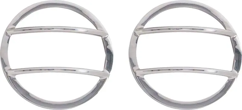 Kentrol Polished Silver Front Marker Light Covers For Jeep Jk (2007–2018) 1