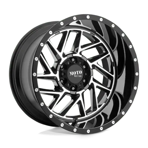 Moto Metal Mo985 20X9 Inch Off-Road Wheel With 8X6.5 Bolt Pattern And Gloss Black Machined Finish 1