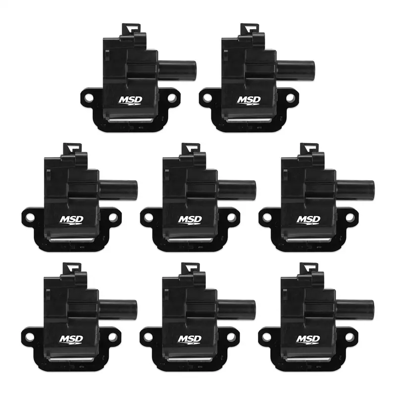 Msd 826283 Direct-Fit Ignition Coil Set – Black, 8-Pack Replacement For Modern Engines 1