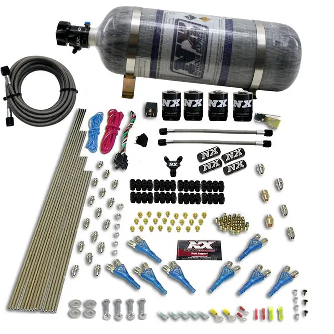 Nitrous Express Shark Direct Port Kit – 8-Cylinder System With Four Solenoids And Composite Bottle (200–600 Hp) 1