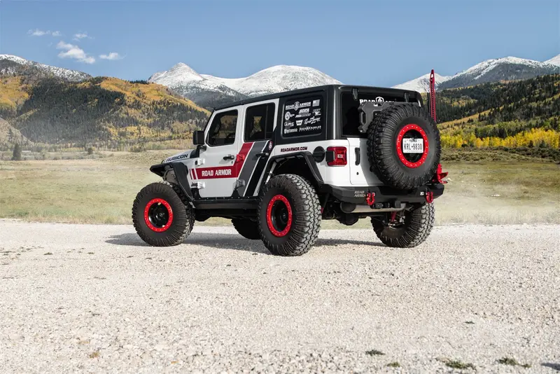 Road Armor 518Aff0B Stealth Front Fender Flares With Integrated Switchback Led Drls – Satin Black Finish 1