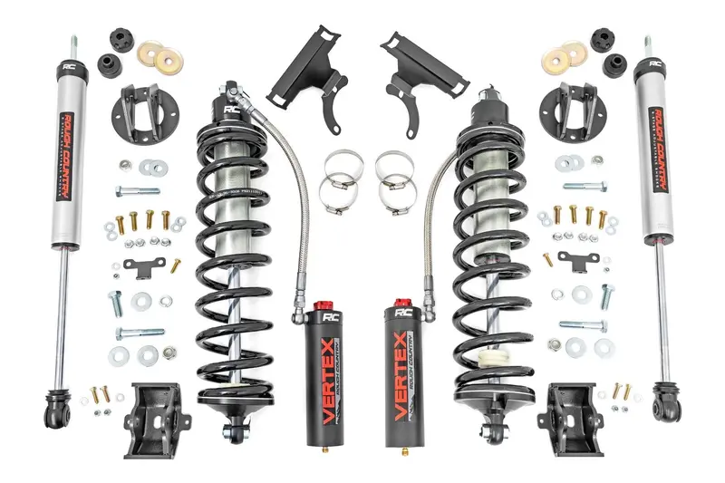 Rough Country 50010 Coilover Shock And Spring Assembly – Complete Front Suspension Kit 1