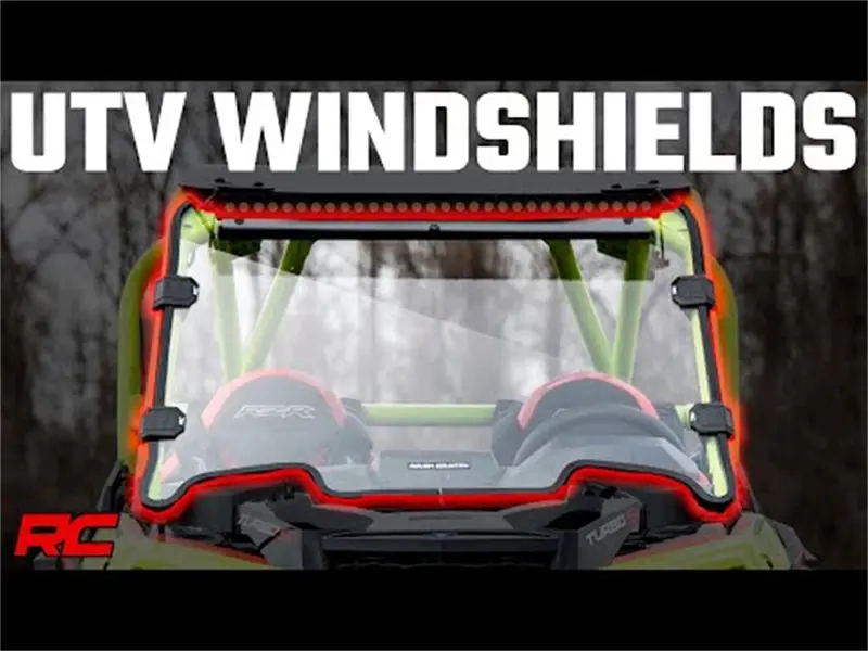 Rough Country 98162021A Half Windshield – Scratch-Resistant Polycarbonate Shield For Honda Pioneer 1000 (2016–2022) 1