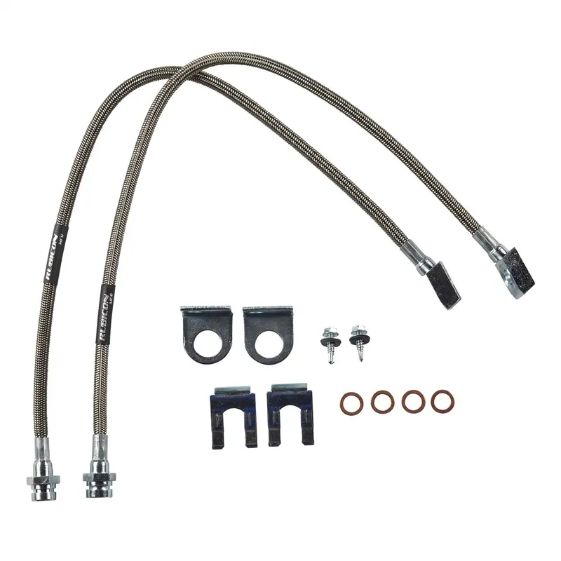 Rubicon Express Stainless Steel Front Brake Line Kit – 20" Length, Fits 4–6" Lifted Gm Trucks (Re7003 Compatible) 1