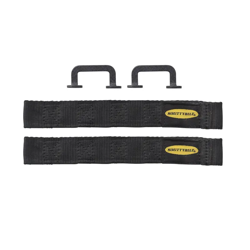Smittybilt Adjustable Door Strap Kit – Pair Of Durable Black Straps For Off-Road Vehicle Doors 1