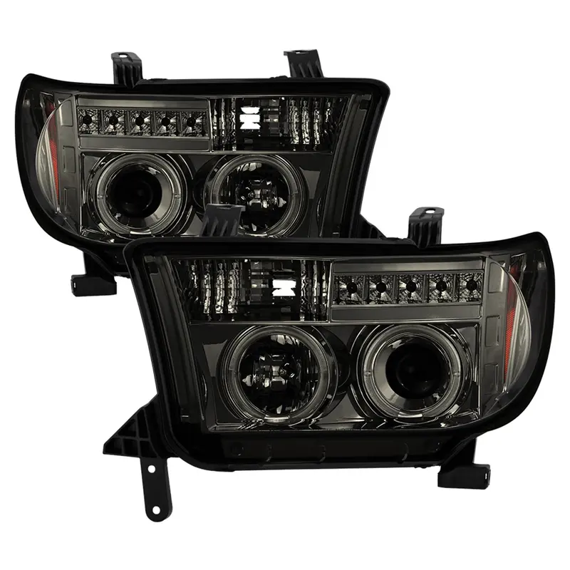 Spyder Auto 5012043 Halo Projector Headlight Pair – Smoke Lens, Includes Bulbs, No Washer Required 1