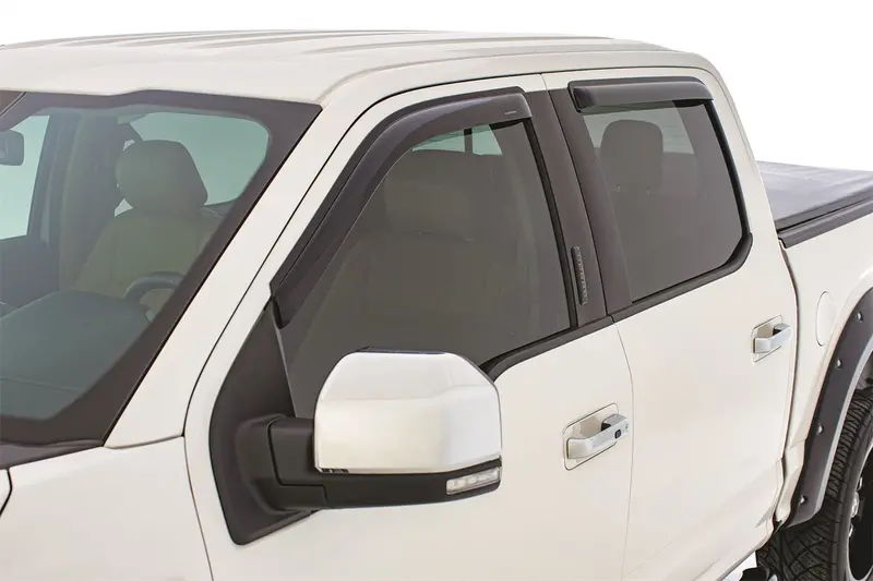 Stampede 6519-2 Tape-Onz™ Smoke Sidewind Deflectors – 4-Piece Exterior Mount Set 1