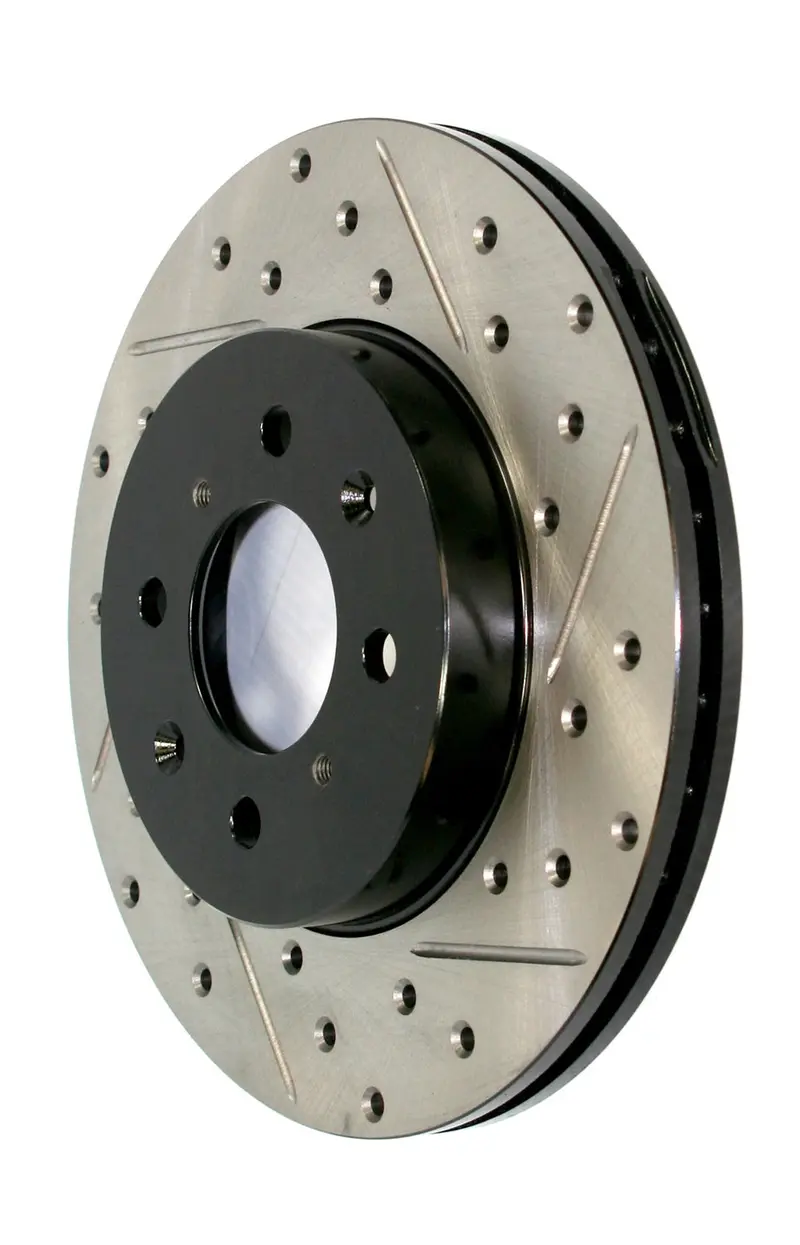 Stoptech 127.51036Cl Cryo-Treated Front Left Drilled & Slotted Brake Rotor 1