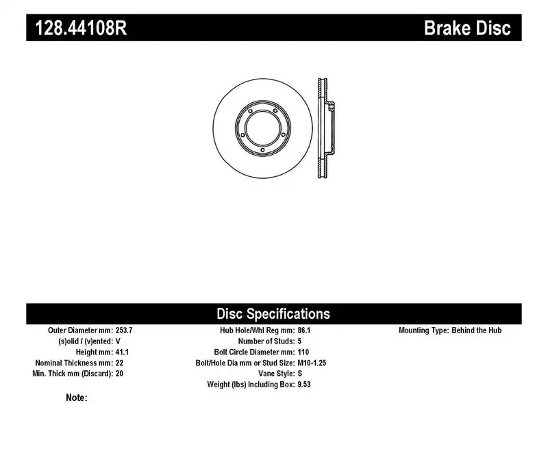 Stoptech 128.44108R Stoptech Sport Cross Drilled Brake Rotor; Front Right 1