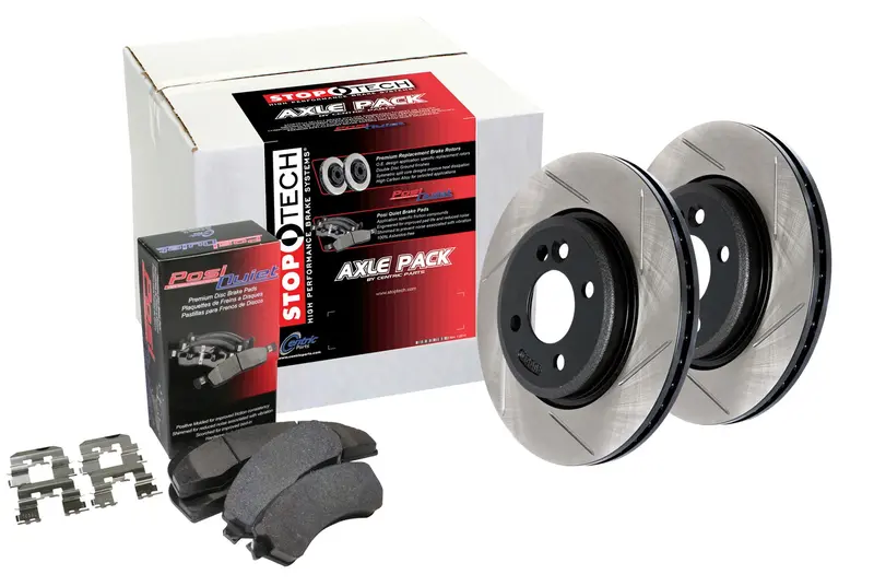 Stoptech Street Slotted Front Brake Kit – Axle Pack Configuration (937.47007) 1