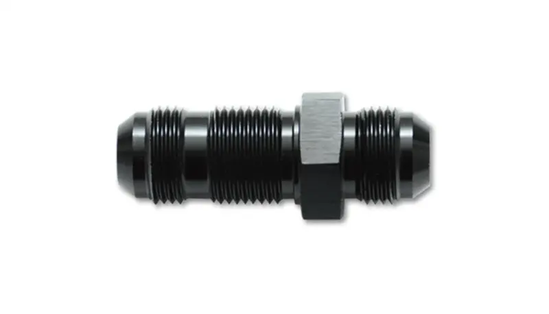 Vibrant Performance 10685 -12An Male Bulkhead Union Fitting – 6061 Anodized Black Aluminum 1