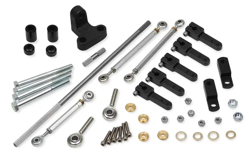 Weiand 4025 Carburetor Linkage Kit – Universal Fit For Holley-Style Four-Barrel Carburetors 1