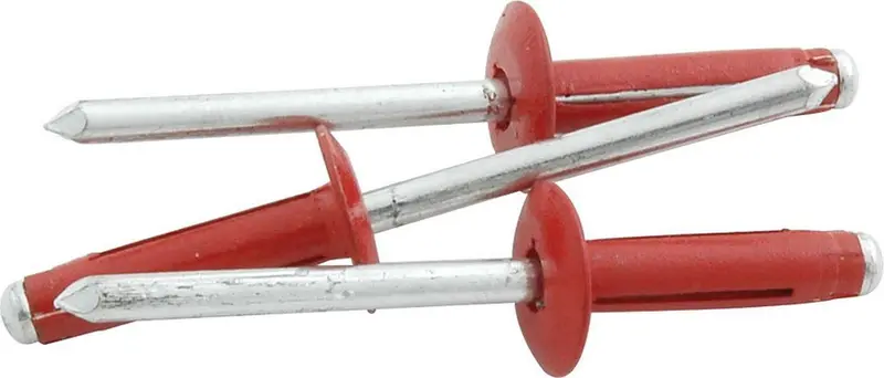 Allstar 18189 Red Flange-Type Aluminum Mandrel Rivets – 250-Pack, Heavy-Duty 1