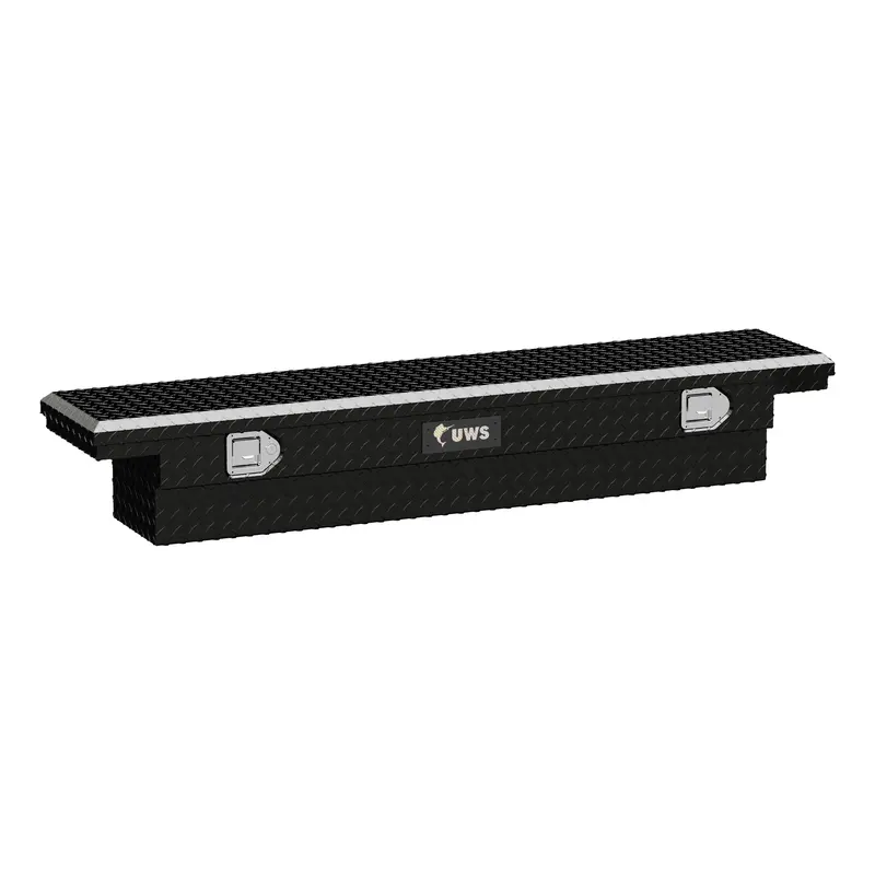 Uws Ec10312 Gloss Black Aluminum Slim-Line Truck Tool Box – 63" Low-Profile Storage 1
